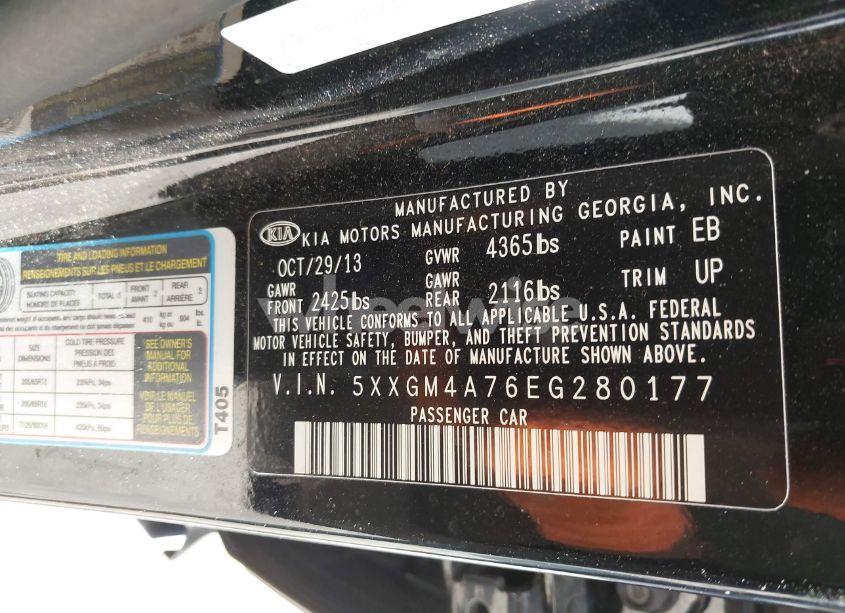 Photo 9 of 2014 Kia Optima LX (VIN 5XXGM4A76EG280177)