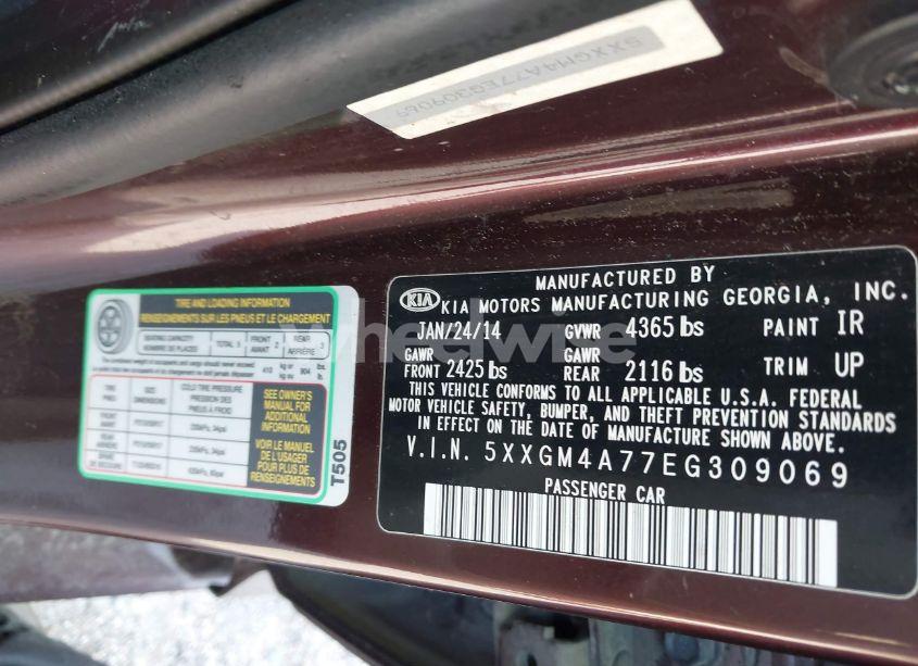 Photo 9 of 2014 Kia Optima LX (VIN 5XXGM4A77EG309069)