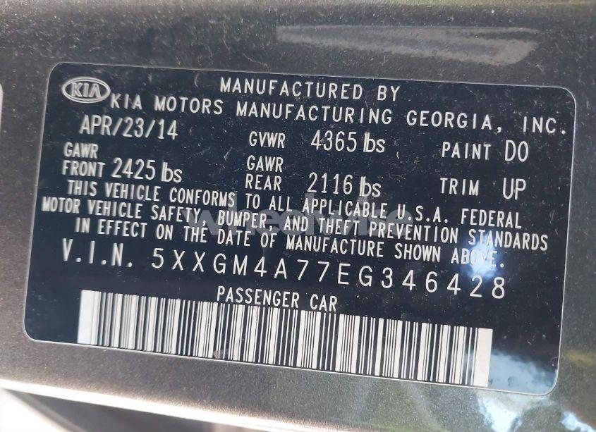 Photo 9 of 2014 Kia Optima LX (VIN 5XXGM4A77EG346428)