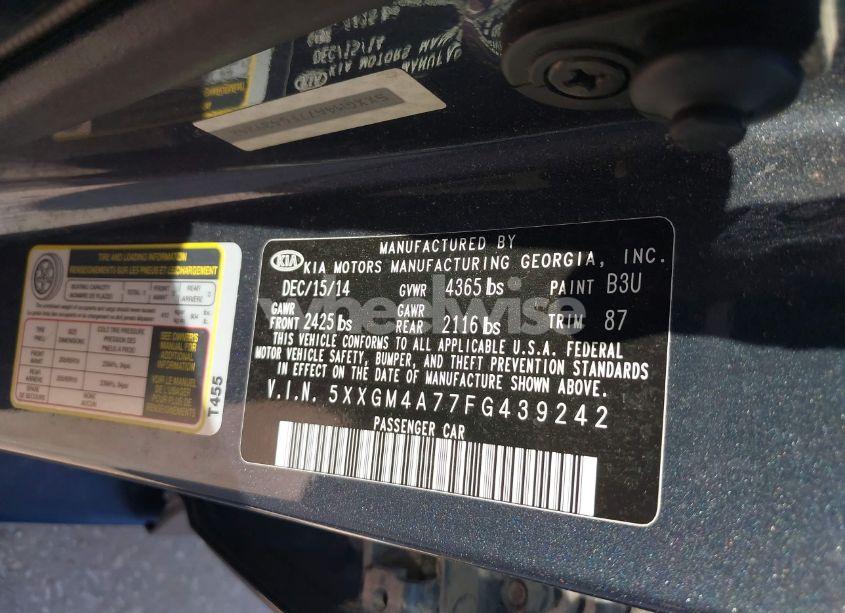 Photo 9 of 2015 Kia Optima LX (VIN 5XXGM4A77FG439242)