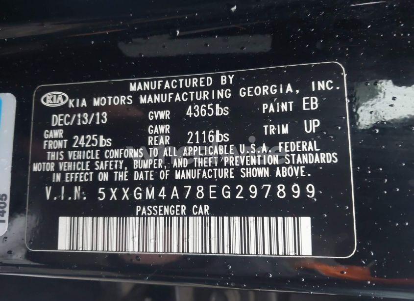 Photo 9 of 2014 Kia Optima LX (VIN 5XXGM4A78EG297899)