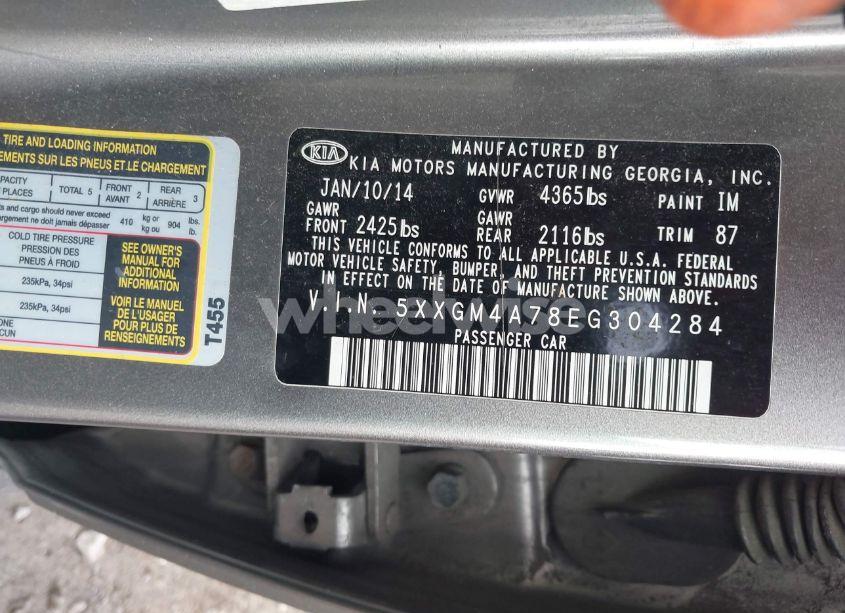 Photo 9 of 2014 Kia Optima LX (VIN 5XXGM4A78EG304284)