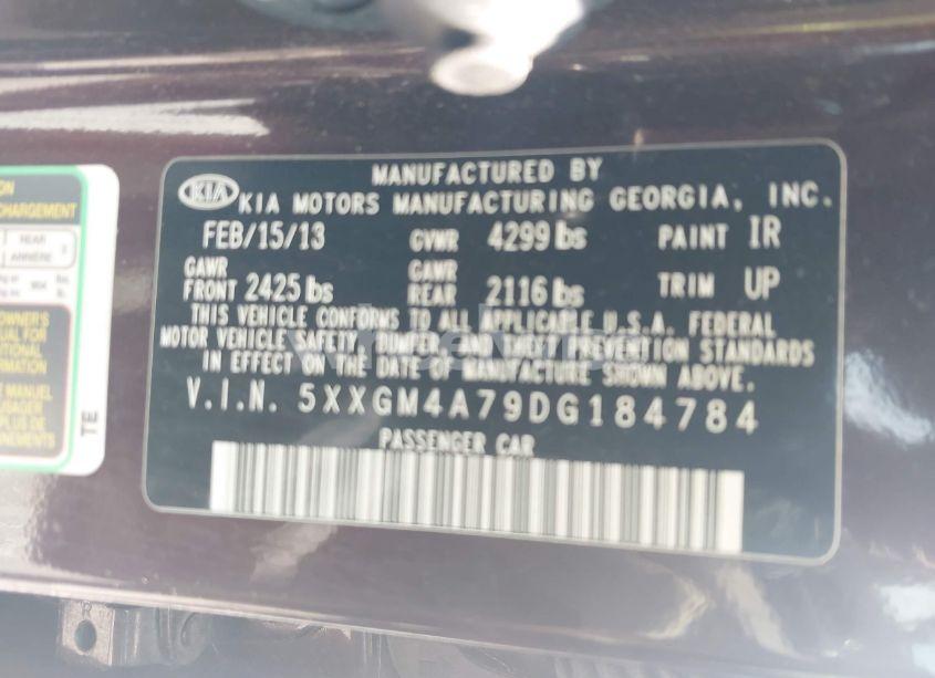 Photo 9 of 2013 Kia Optima LX (VIN 5XXGM4A79DG184784)