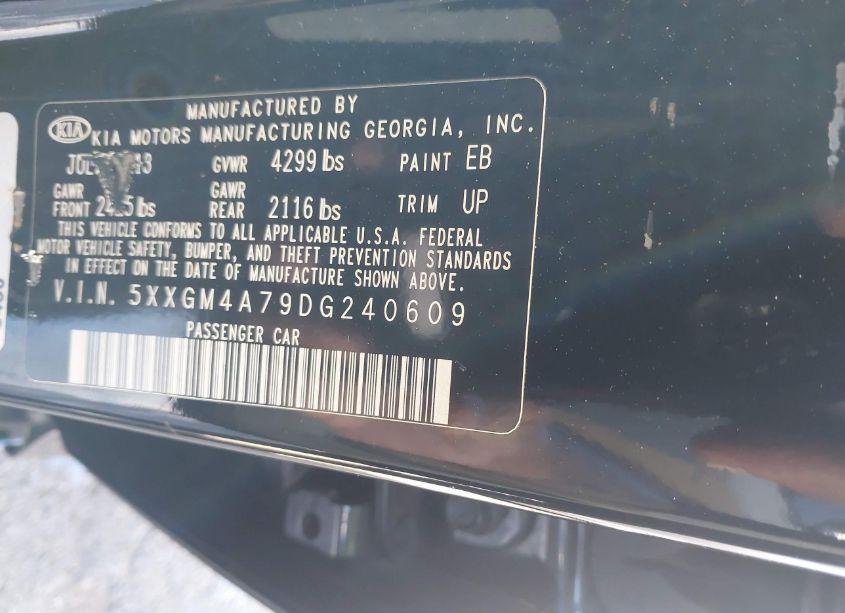 Photo 9 of 2013 Kia Optima LX (VIN 5XXGM4A79DG240609)