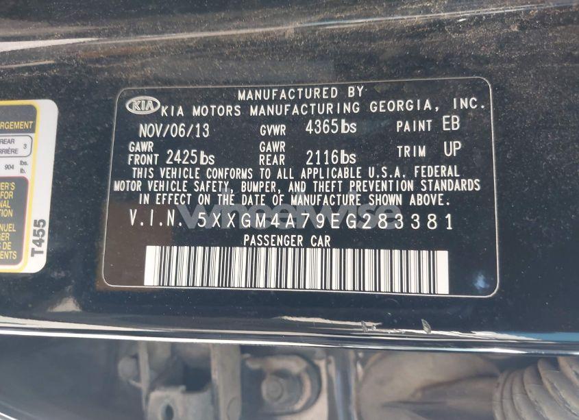 Photo 9 of 2014 Kia Optima LX (VIN 5XXGM4A79EG283381)