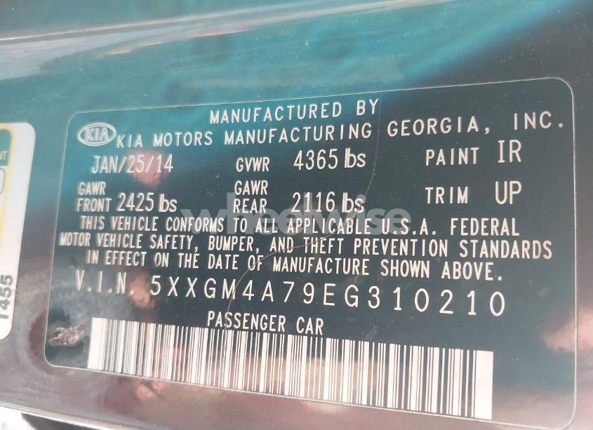 Photo 9 of 2014 Kia Optima LX (VIN 5XXGM4A79EG310210)