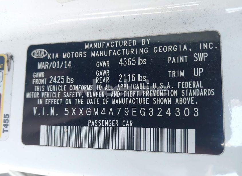 Photo 9 of 2014 Kia Optima LX (VIN 5XXGM4A79EG324303)