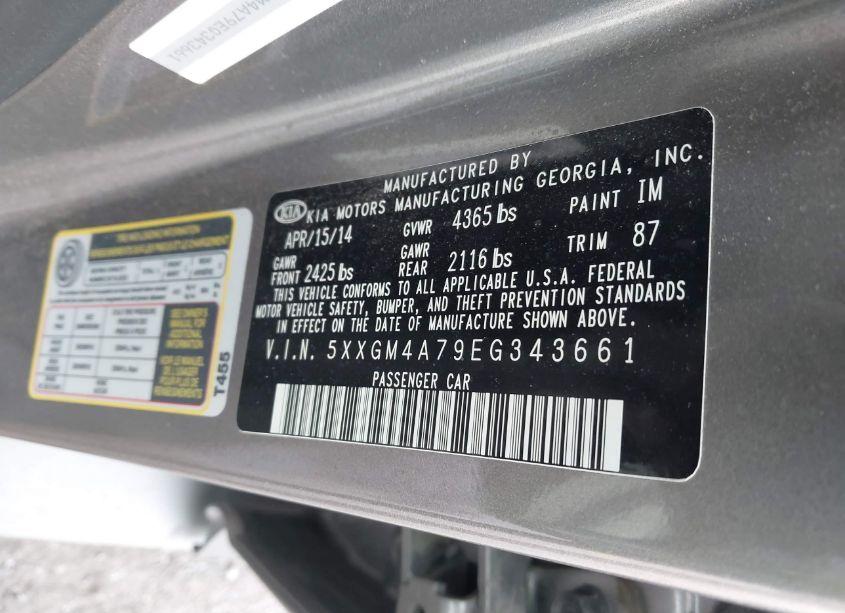 Photo 9 of 2014 Kia Optima LX (VIN 5XXGM4A79EG343661)