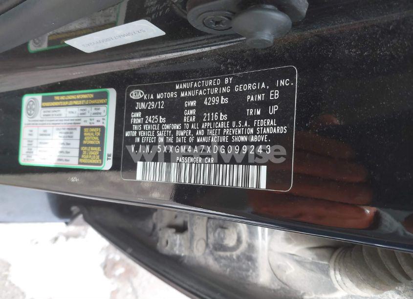 Photo 9 of 2013 Kia Optima LX (VIN 5XXGM4A7XDG099243)