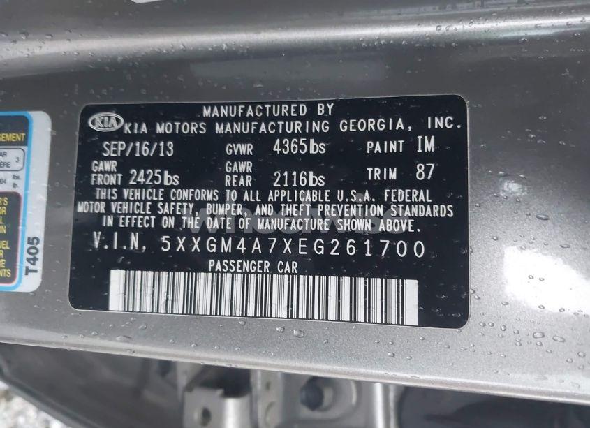 Photo 9 of 2014 Kia Optima LX (VIN 5XXGM4A7XEG261700)