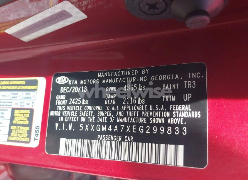 Photo 9 of 2014 Kia Optima LX (VIN 5XXGM4A7XEG299833)