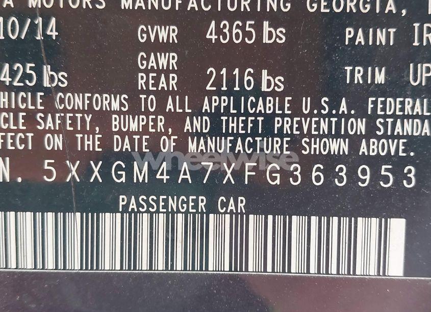 Photo 9 of 2015 Kia Optima LX (VIN 5XXGM4A7XFG363953)