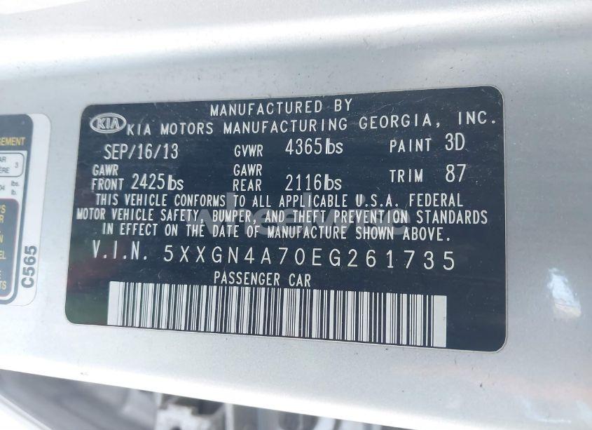 Photo 9 of 2014 Kia Optima EX (VIN 5XXGN4A70EG261735)