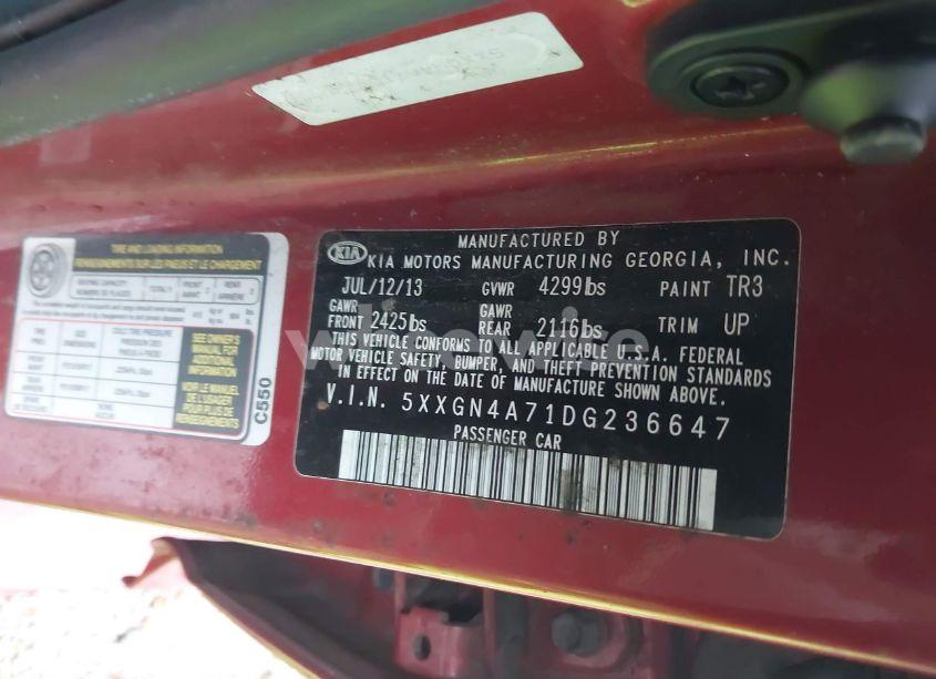 Photo 9 of 2013 Kia Optima EX (VIN 5XXGN4A71DG236647)