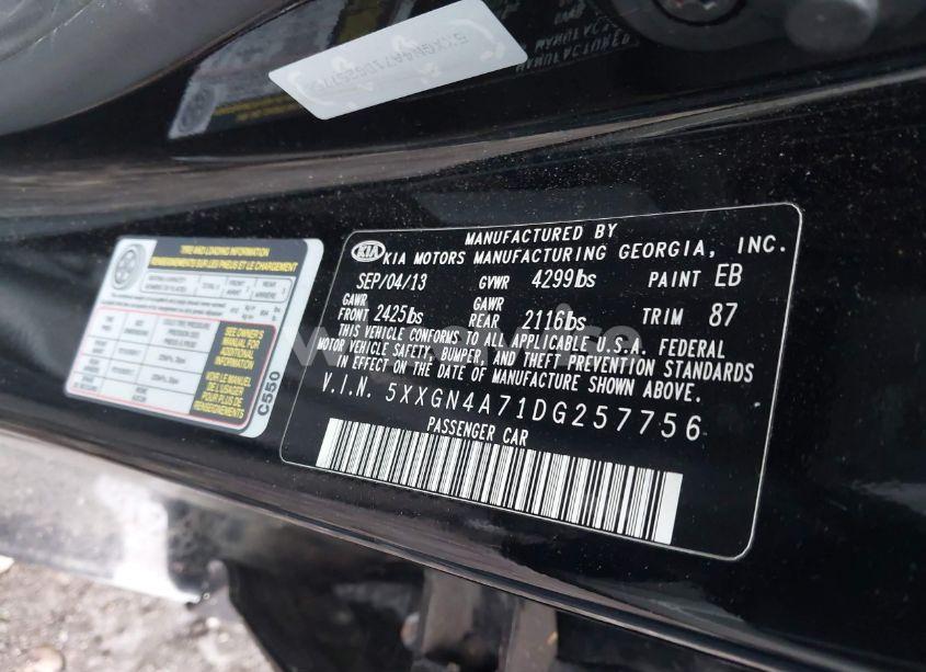 Photo 9 of 2013 Kia Optima EX (VIN 5XXGN4A71DG257756)