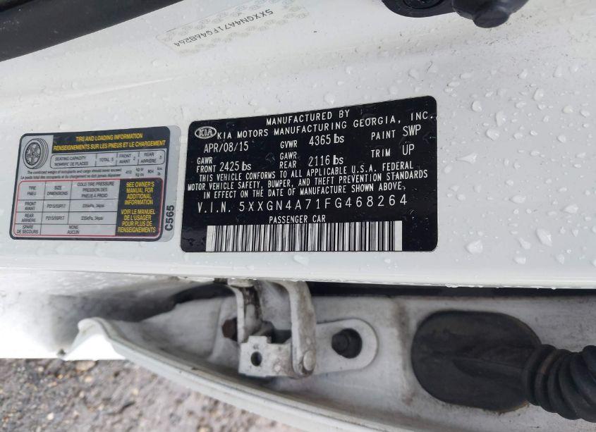 Photo 9 of 2015 Kia Optima EX (VIN 5XXGN4A71FG468264)