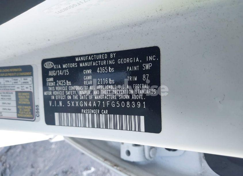 Photo 9 of 2015 Kia Optima EX (VIN 5XXGN4A71FG508391)