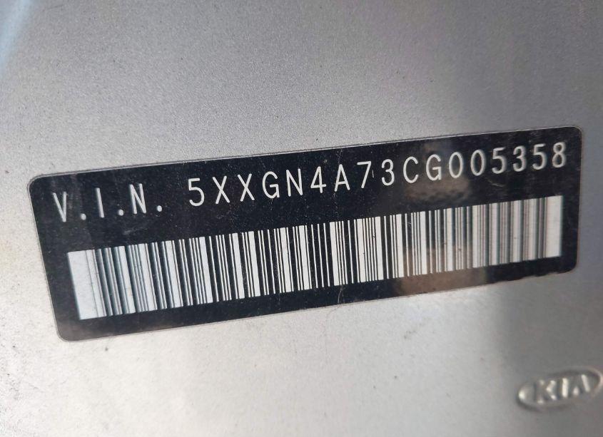 Photo 9 of 2012 Kia Optima EX (VIN 5XXGN4A73CG005358)