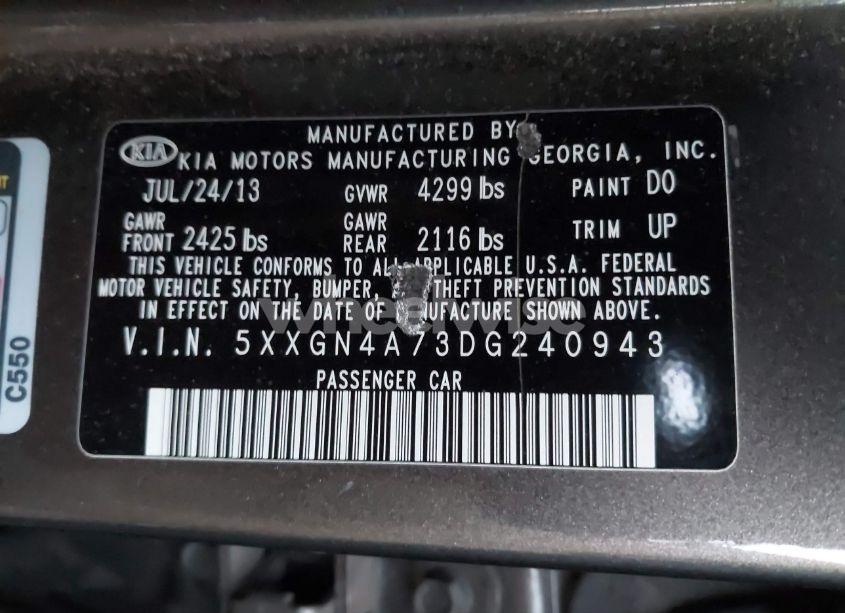 Photo 9 of 2013 Kia Optima EX (VIN 5XXGN4A73DG240943)