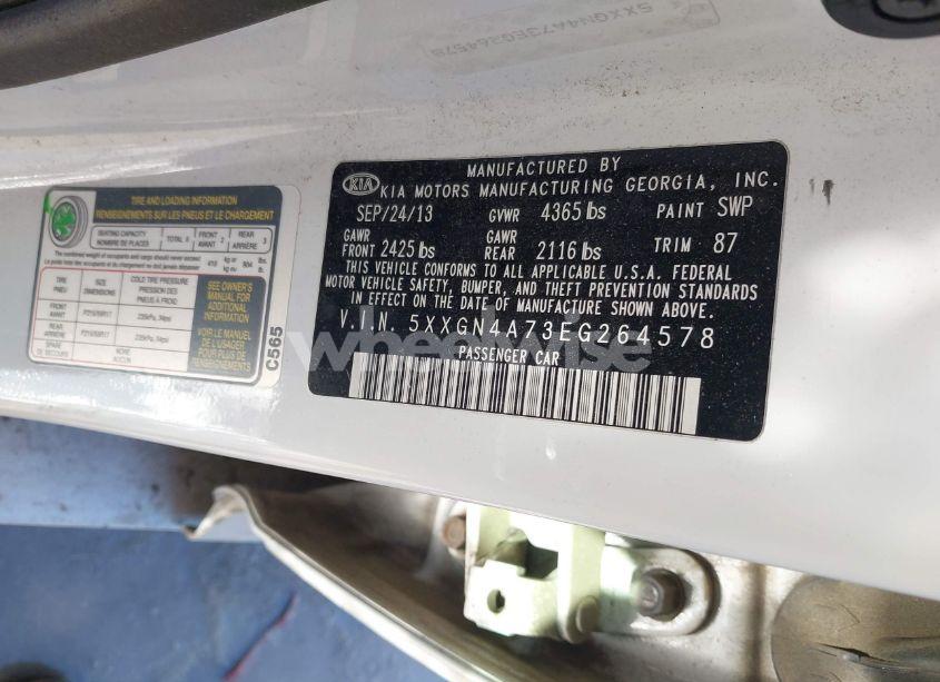 Photo 9 of 2014 Kia Optima EX (VIN 5XXGN4A73EG264578)