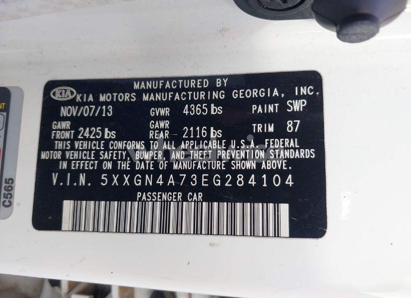 Photo 9 of 2014 Kia Optima EX (VIN 5XXGN4A73EG284104)