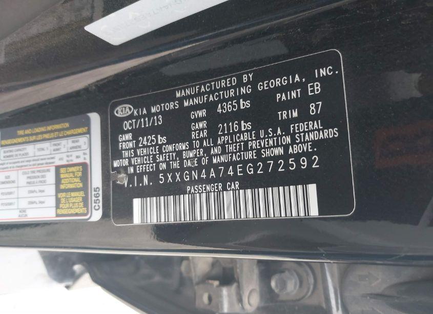 Photo 9 of 2014 Kia Optima EX (VIN 5XXGN4A74EG272592)