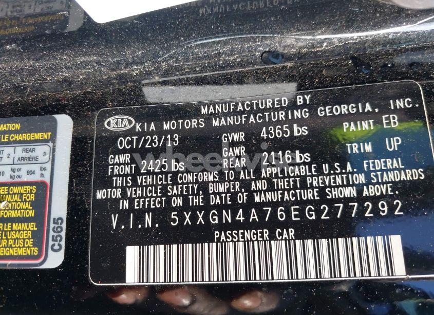 Photo 9 of 2014 Kia Optima EX (VIN 5XXGN4A76EG277292)