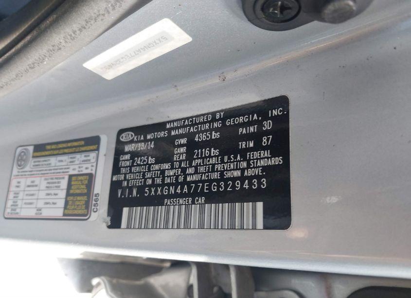 Photo 9 of 2014 Kia Optima EX (VIN 5XXGN4A77EG329433)