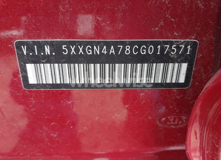 Photo 9 of 2012 Kia Optima EX (VIN 5XXGN4A78CG017571)