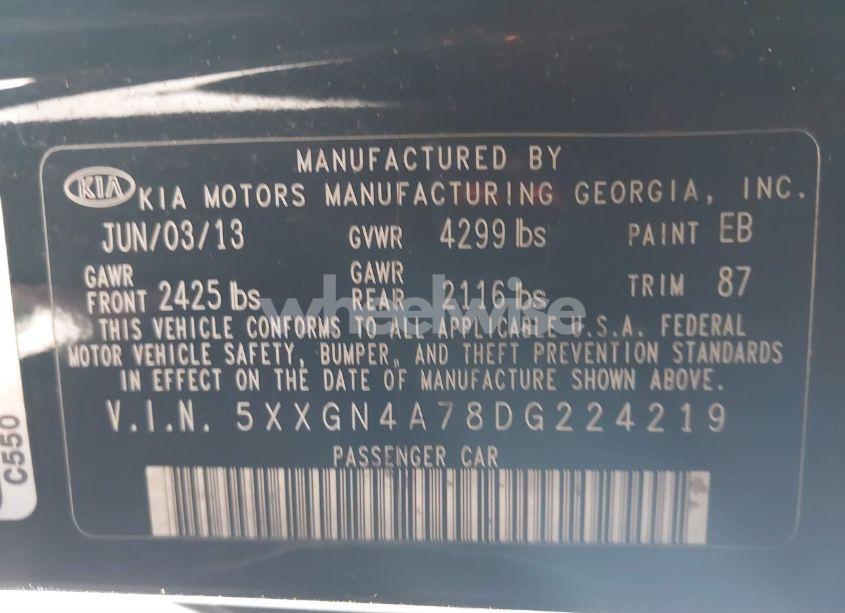 Photo 9 of 2013 Kia Optima EX (VIN 5XXGN4A78DG224219)