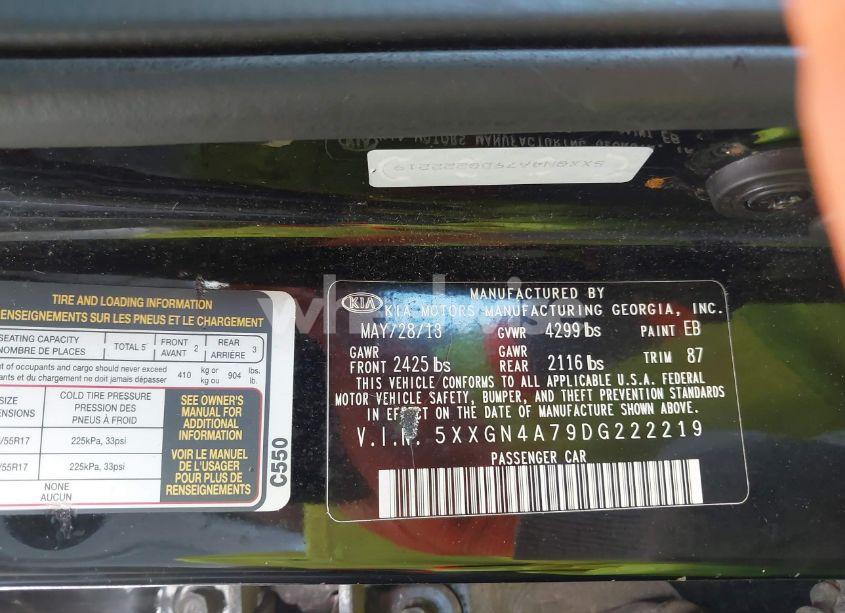 Photo 9 of 2013 Kia Optima EX (VIN 5XXGN4A79DG222219)