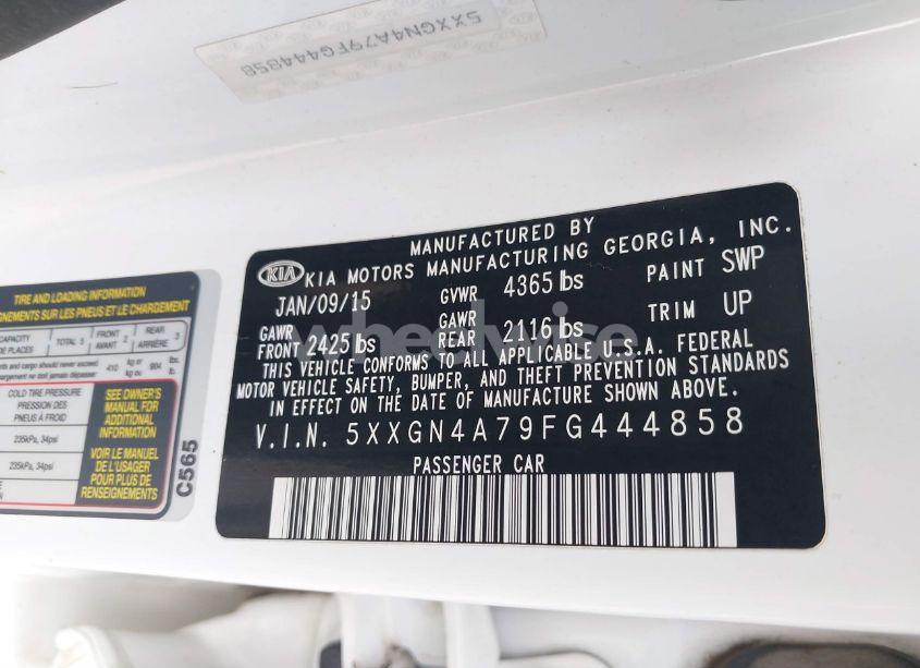 Photo 9 of 2015 Kia Optima EX (VIN 5XXGN4A79FG444858)