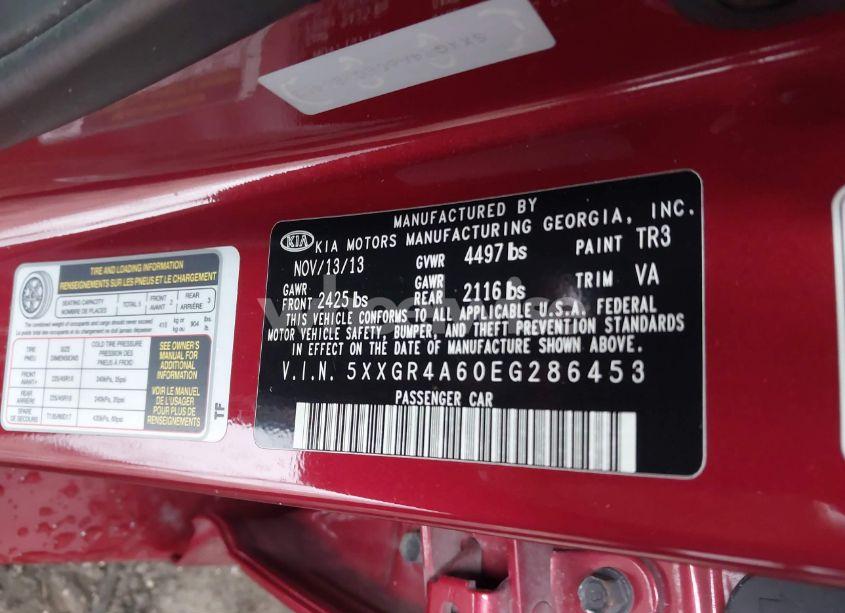 Photo 9 of 2014 Kia Optima SX TURBO (VIN 5XXGR4A60EG286453)