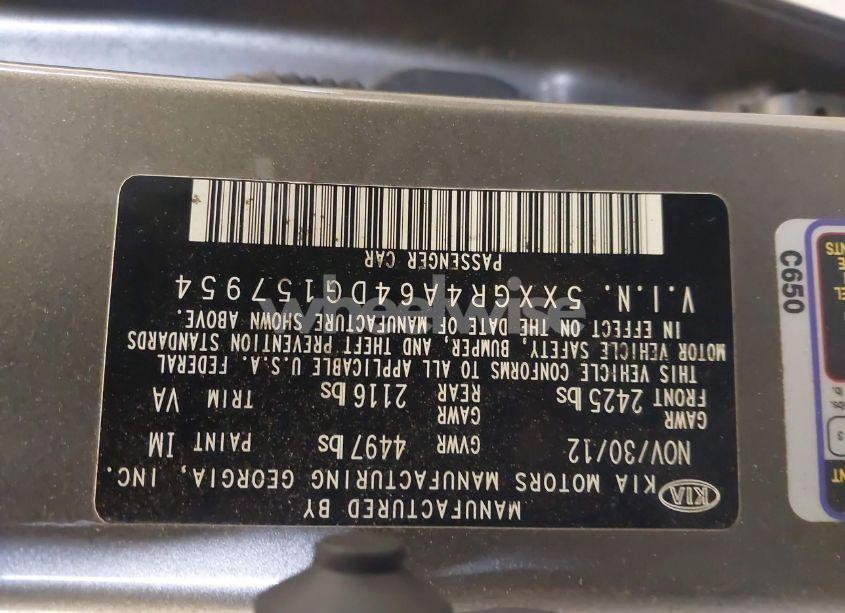 Photo 9 of 2013 Kia Optima SX (VIN 5XXGR4A64DG157954)