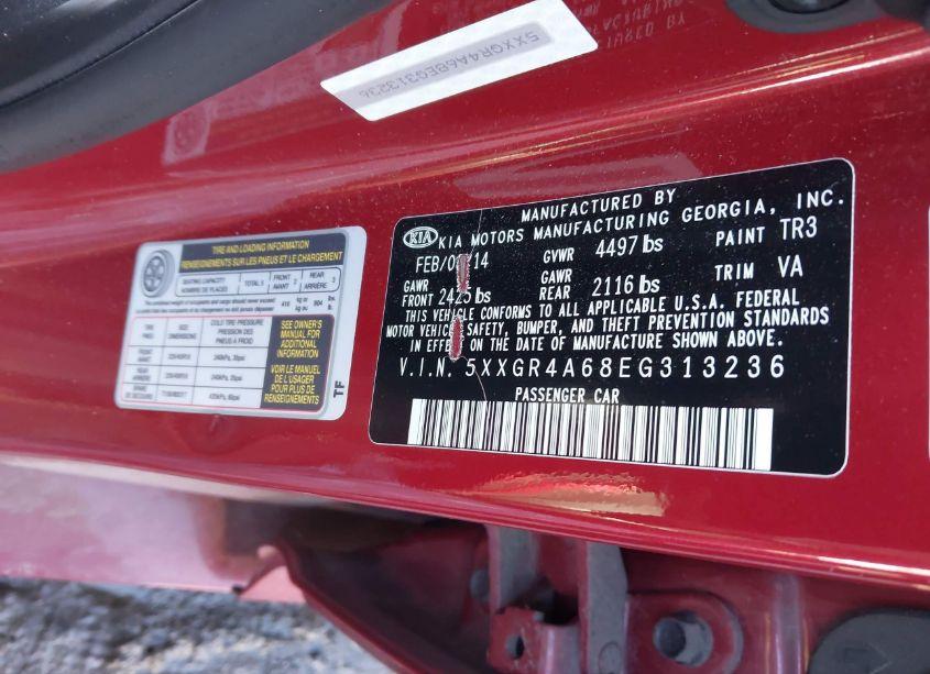 Photo 9 of 2014 Kia Optima SX TURBO (VIN 5XXGR4A68EG313236)