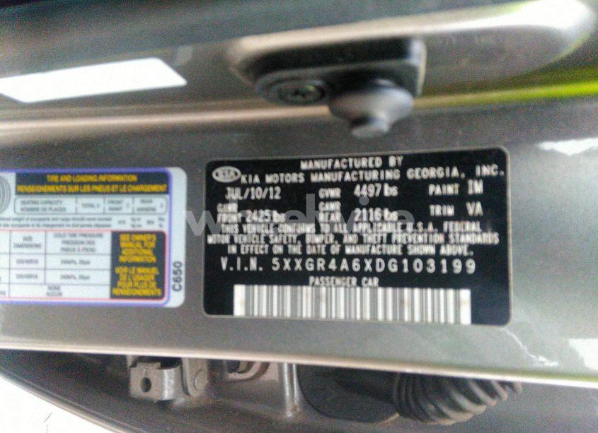 Photo 9 of 2013 Kia Optima SX (VIN 5XXGR4A6XDG103199)