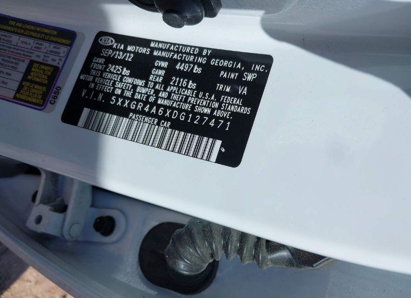 Photo 9 of 2013 Kia Optima SX (VIN 5XXGR4A6XDG127471)