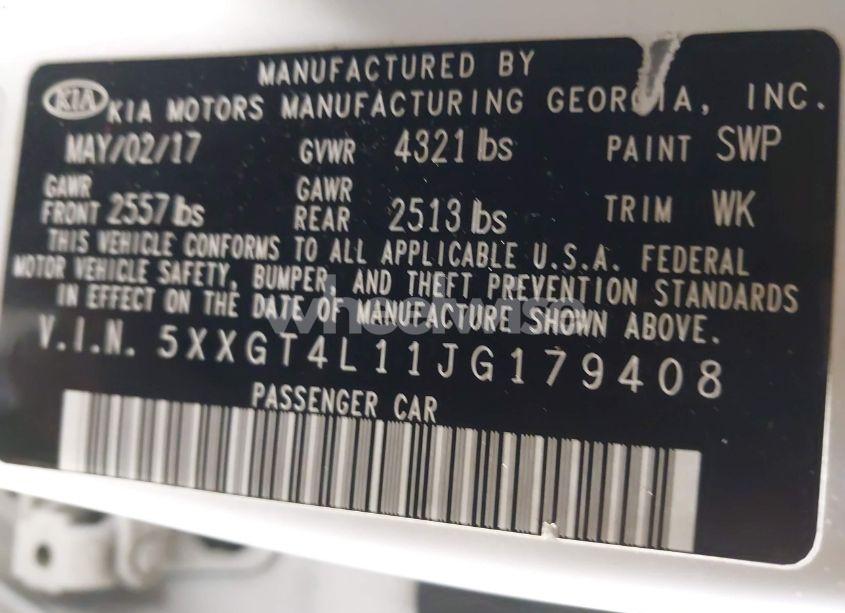 Photo 9 of 2018 Kia Optima LX TURBO (VIN 5XXGT4L11JG179408)