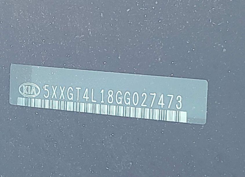 Photo 9 of 2016 Kia Optima LX TURBO (VIN 5XXGT4L18GG027473)