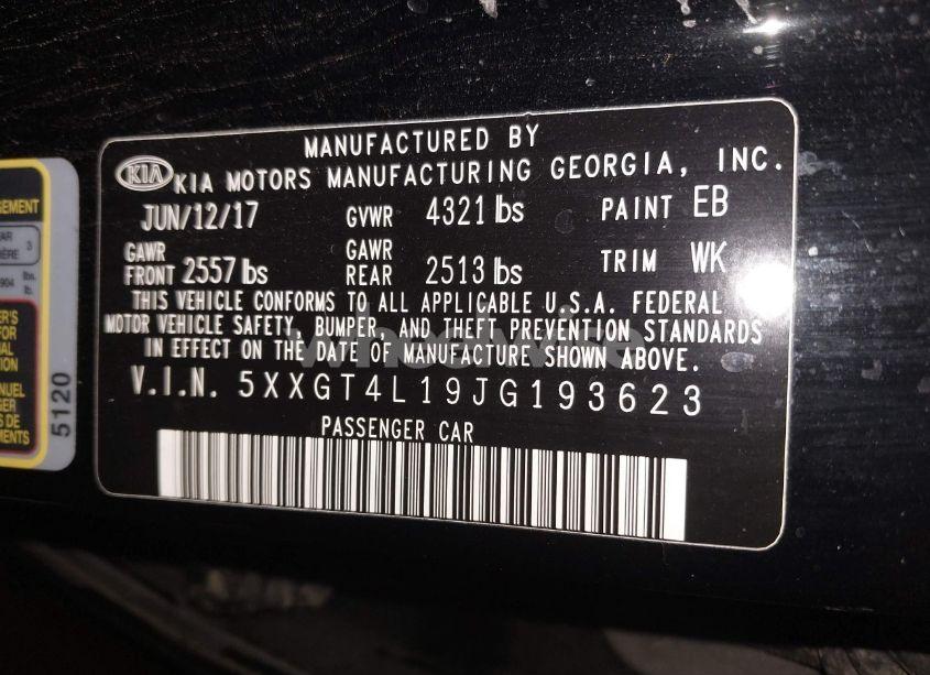 Photo 9 of 2018 Kia Optima LX TURBO (VIN 5XXGT4L19JG193623)