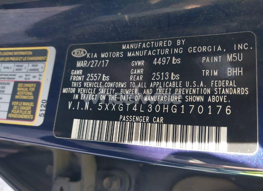 Photo 9 of 2017 Kia Optima LX (VIN 5XXGT4L30HG170176)