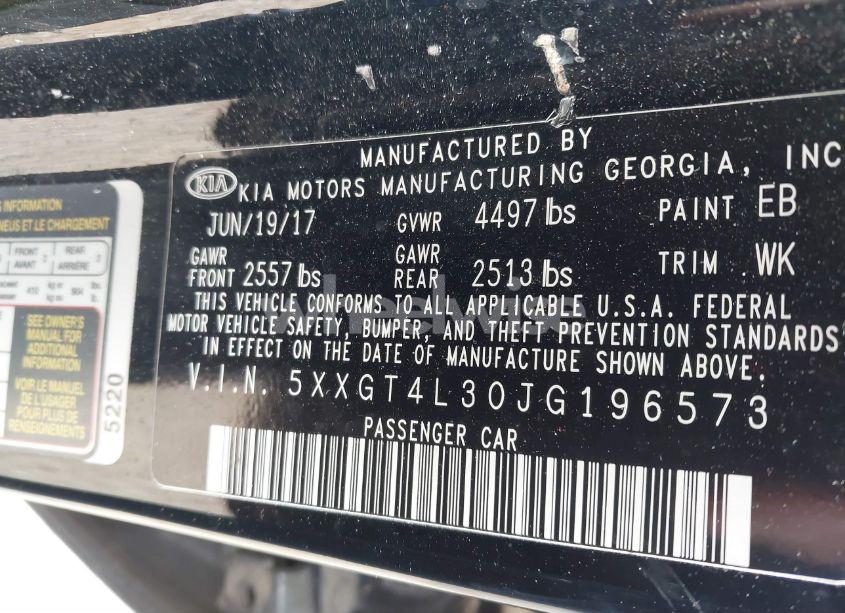 Photo 9 of 2018 Kia Optima S (VIN 5XXGT4L30JG196573)