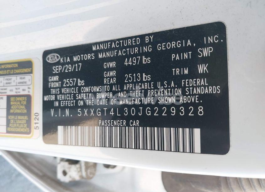 Photo 9 of 2018 Kia Optima LX (VIN 5XXGT4L30JG229328)