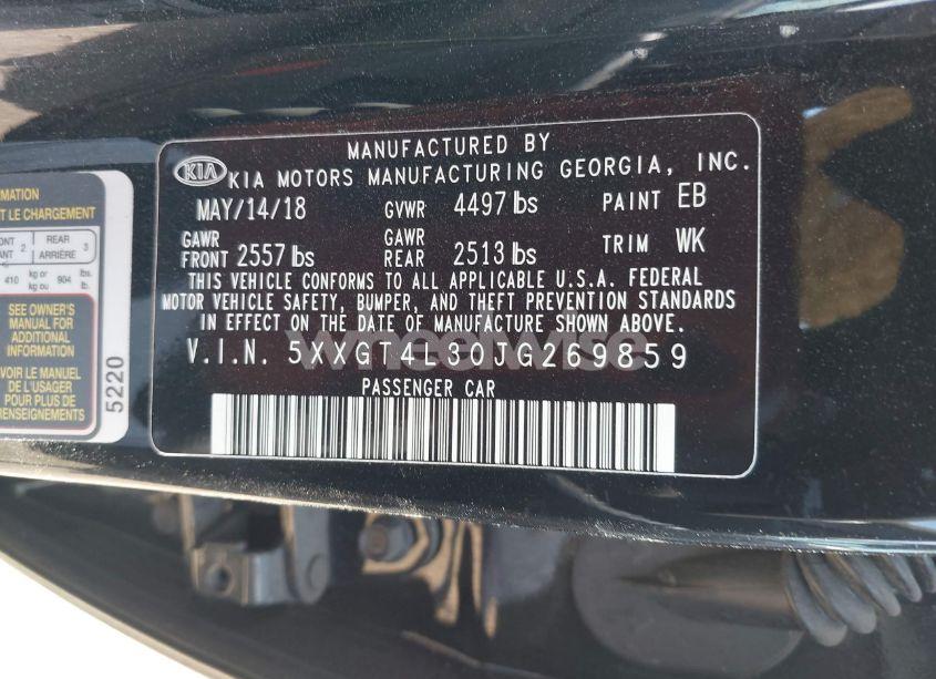 Photo 9 of 2018 Kia Optima LX (VIN 5XXGT4L30JG269859)