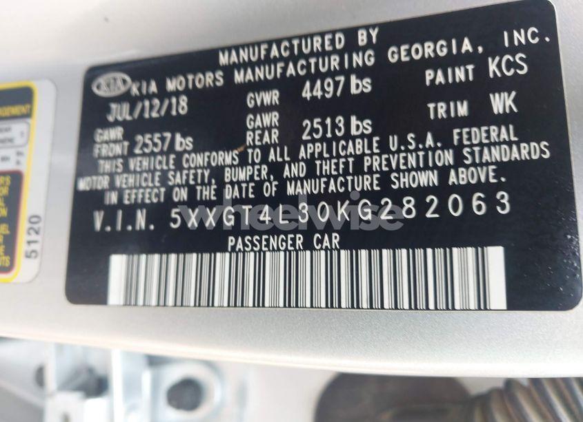 Photo 9 of 2019 Kia Optima LX (VIN 5XXGT4L30KG282063)