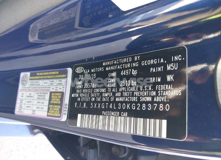 Photo 9 of 2019 Kia Optima S (VIN 5XXGT4L30KG283780)