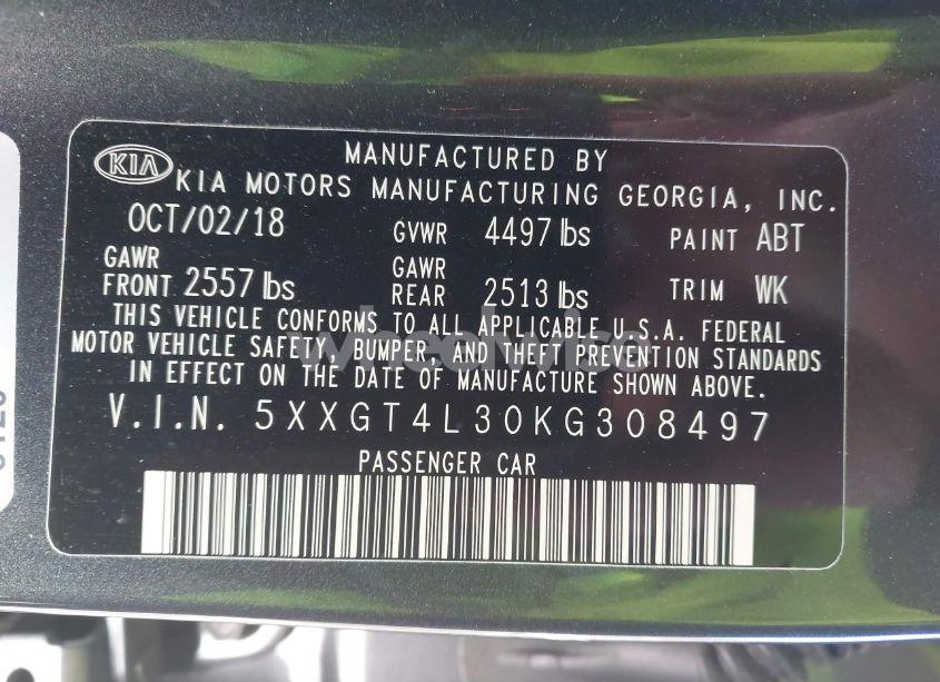 Photo 9 of 2019 Kia Optima LX (VIN 5XXGT4L30KG308497)