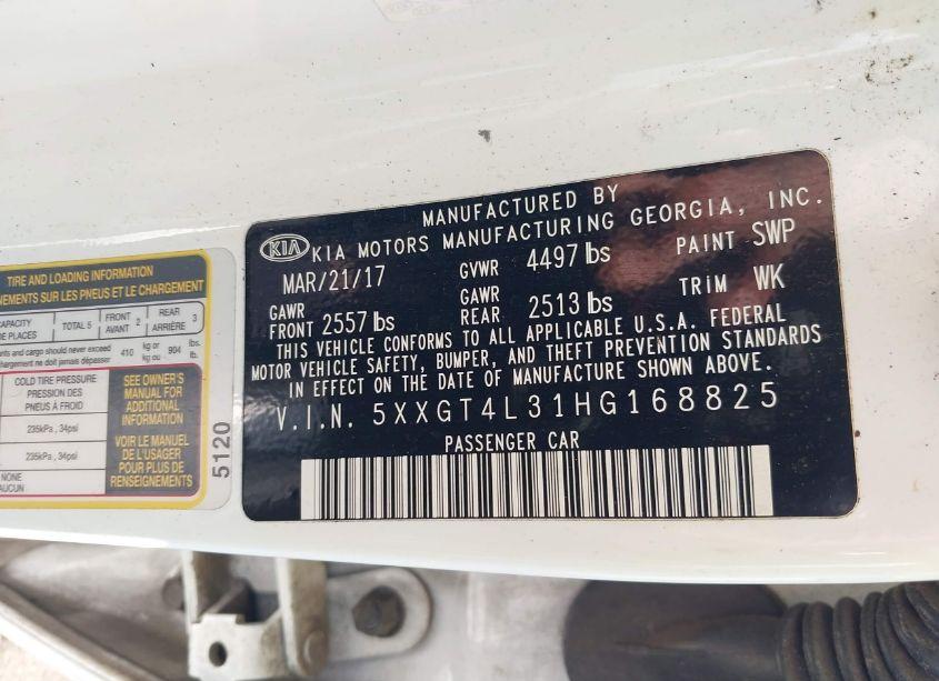 Photo 9 of 2017 Kia Optima LX (VIN 5XXGT4L31HG168825)