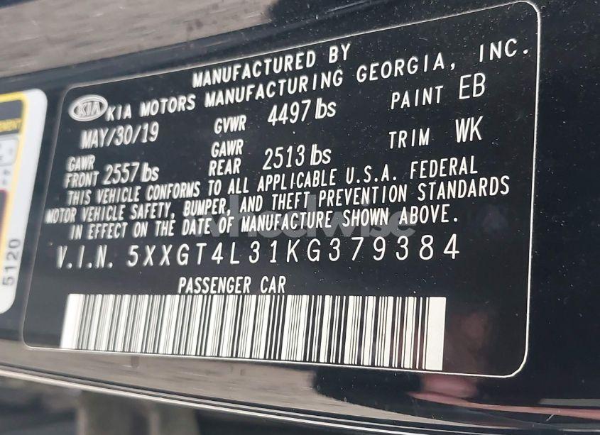 Photo 9 of 2019 Kia Optima LX (VIN 5XXGT4L31KG379384)