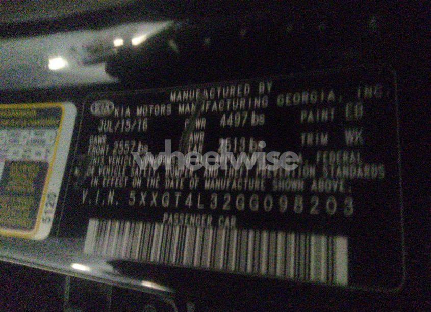 Photo 9 of 2016 Kia Optima LX (VIN 5XXGT4L32GG098203)